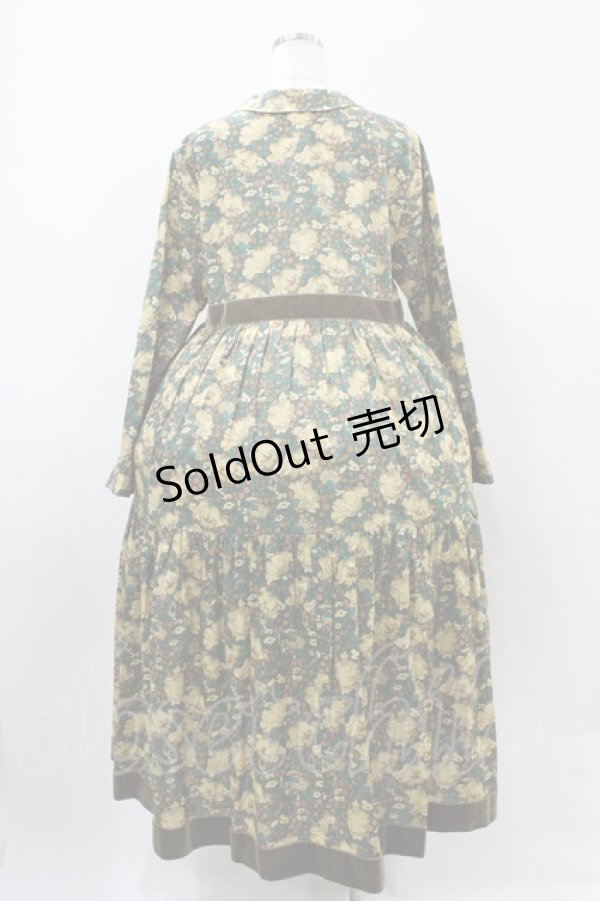 画像2: Jane Marple Dans Le Salon / CLEMENTINA DAISYペザントドレス  モスグリーン H-25-10-22-018-JM-OP-KB-ZH (2)