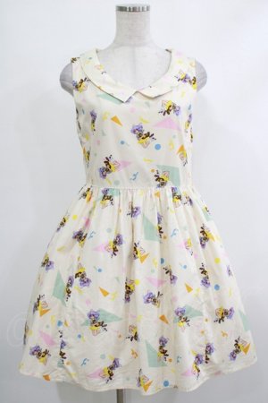 画像: mmts / クリィミーマミタス総柄ワンピース【魔法の天使クリィミーマミ×mmts】  アイボリー H-25-10-23-1001-PU-OP-KB-ZH