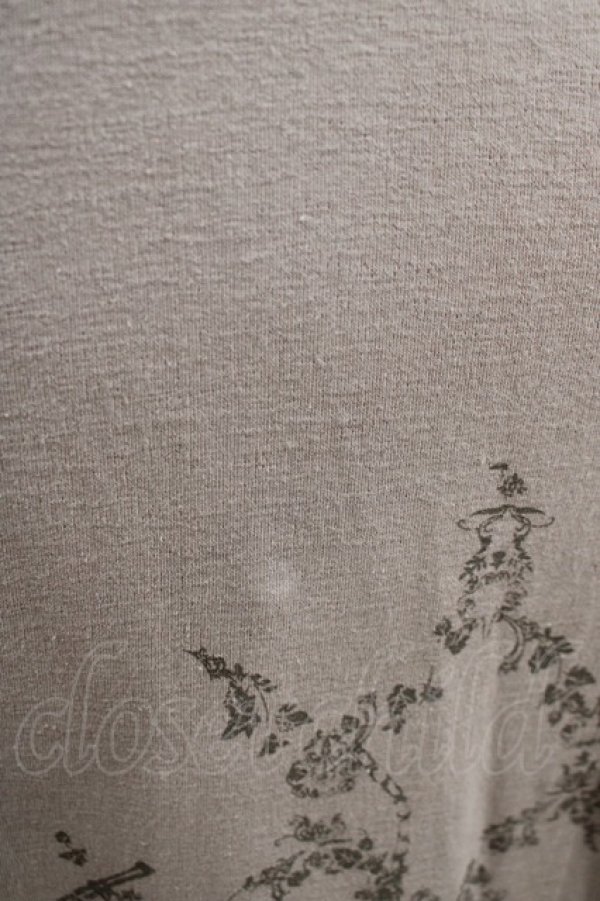 画像5: 【SALE】Ozz conte / 裾プリントZIPパーカー  グレージュ H-25-10-23-1031-OO-TO-KB-ZT248 (5)