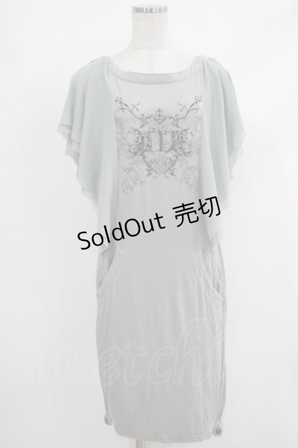 画像1: 【SALE】Rozen Kavalier / プリント刺繍カットソーワンピース  グレー H-25-10-23-1033-OO-OP-KB-ZT258 (1)