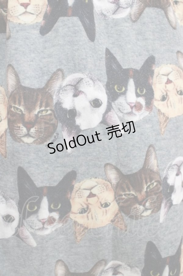 画像4: mmts / 猫ボーダーサス付きスカート  グレー H-25-10-23-1003-PU-SK-KB-ZH (4)