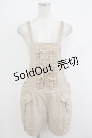画像: Emily Temple cute / リボンフリルウールサロペットパンツ  ベージュ H-25-10-23-1039-ET-PA-KB-ZH