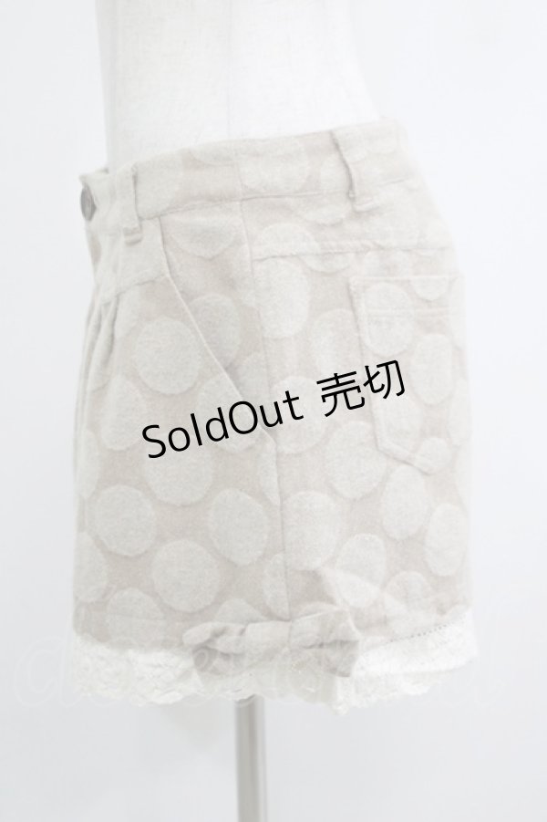 画像2: Emily Temple cute / ドットジャガードウールパンツ  ベージュ H-25-10-23-1041-ET-PA-KB-ZH (2)