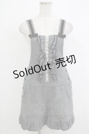 画像: Emily Temple cute / フリルウールサロペットパンツ  グレー H-25-10-23-1042-ET-PA-KB-ZH