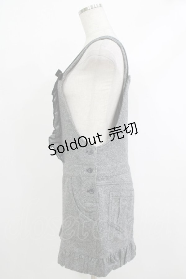 画像2: Emily Temple cute / フリルウールサロペットパンツ  グレー H-25-10-23-1042-ET-PA-KB-ZH (2)