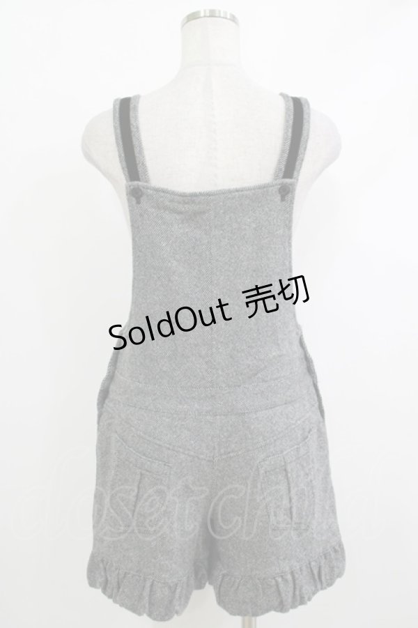 画像3: Emily Temple cute / フリルウールサロペットパンツ  グレー H-25-10-23-1042-ET-PA-KB-ZH (3)