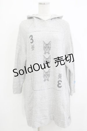 画像: mmts / 3rdトランプスウェットワンピース  グレー H-25-10-23-1046-PU-OP-KB-ZH