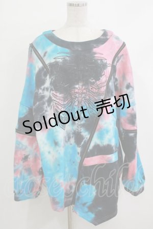 画像: Ozz conte / Fossil kingsプルオーバー  ミックスブルー H-25-10-23-1047-OO-TO-KB-ZH