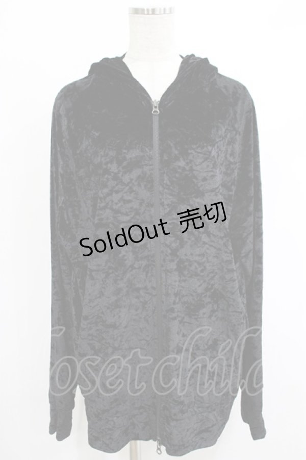 画像1: Deorart / 猫耳フード付きベロアZIPパーカー M 黒 H-25-10-23-1050-PU-TO-KB-ZH (1)