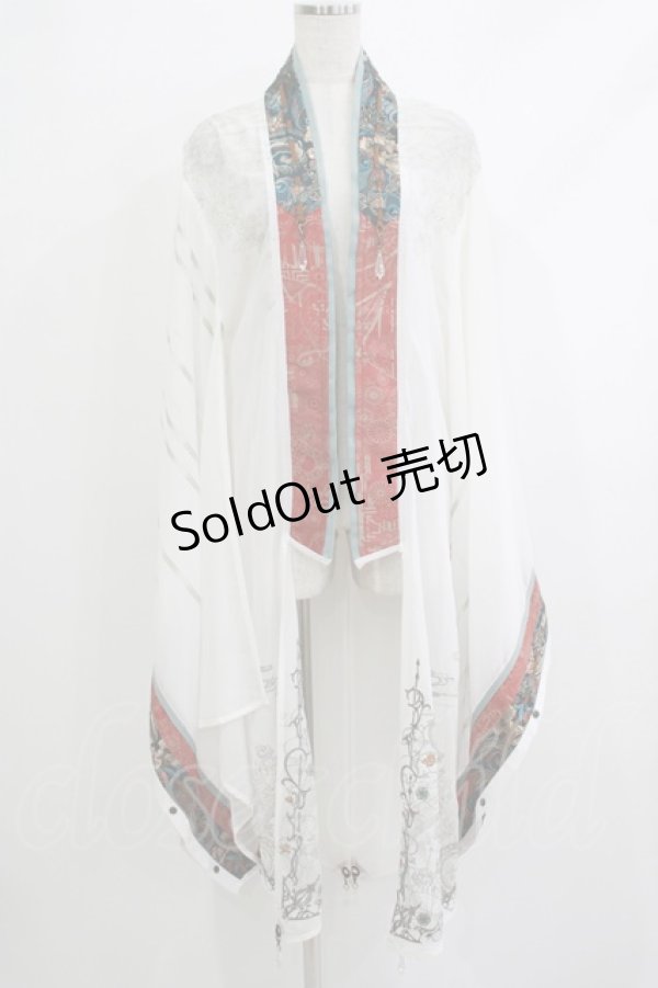 画像1: Ozz oneste / 着物羽織  白 H-25-10-23-1053-OO-TO-KB-ZH (1)