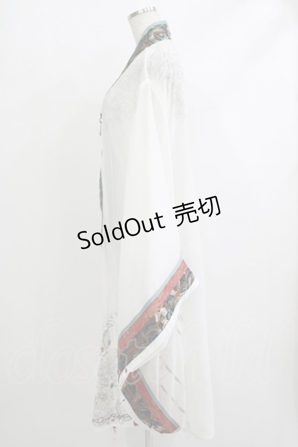 画像2: Ozz oneste / 着物羽織  白 H-25-10-23-1053-OO-TO-KB-ZH (2)