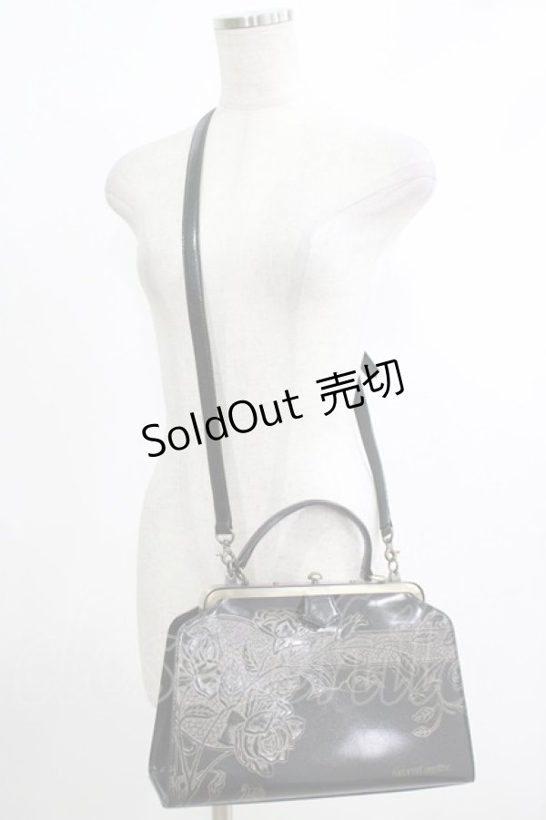 画像1: Jean Paul GAULTIER / ニューローズがま口ドクターバッグ  ブラック H-25-10-23-1056-GO-BG-KB-ZH (1)