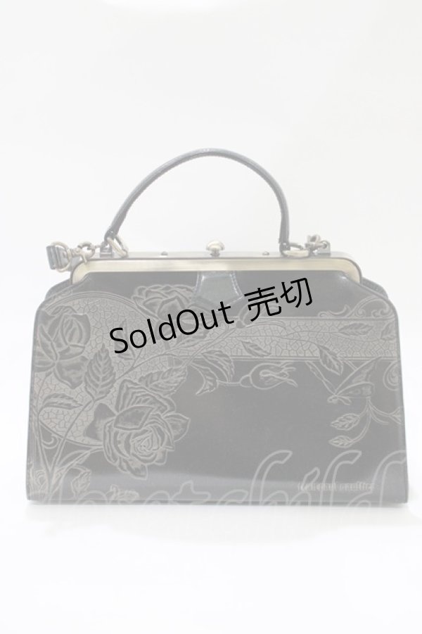 画像2: Jean Paul GAULTIER / ニューローズがま口ドクターバッグ  ブラック H-25-10-23-1056-GO-BG-KB-ZH (2)