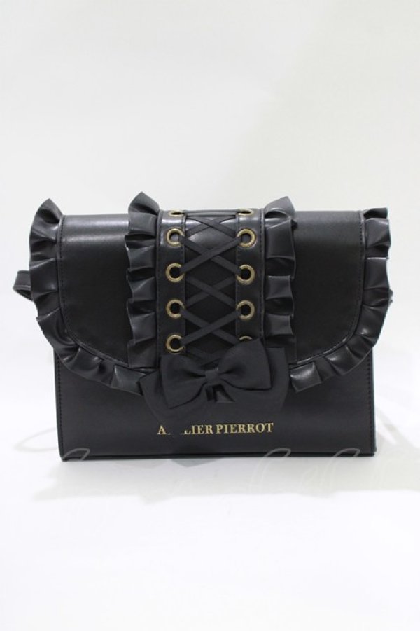 画像2: ATELIER PIERROT / Enchanted Corset Bag  ブラック H-25-10-23-1057-EL-BG-KB-ZH (2)