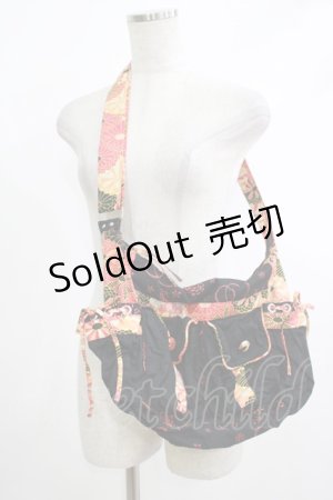 画像: kikou / 和柄ショルダーバッグ  黒 H-25-10-23-1059-GO-BG-KB-ZH