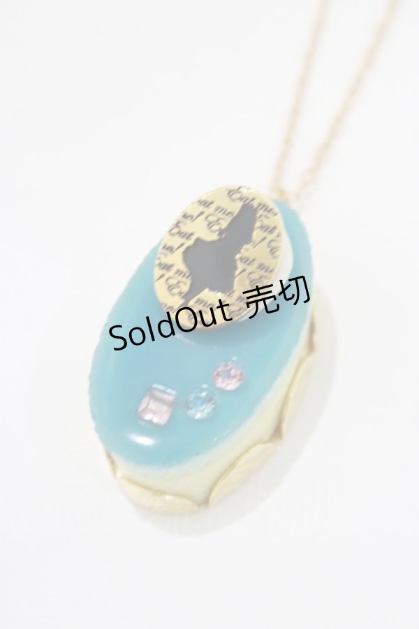 画像1: Q-pot. / アリスのプチケーキネックレス  ブルー H-25-10-23-1062-QP-AC-KB-ZH (1)