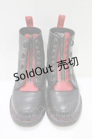 画像: Dr.Martens （Getta Grip） / YOTR 8 EYE BOOT UK3(約22cm) ブラック×ポピーレッド H-25-10-23-1070-PU-SH-KB-ZH