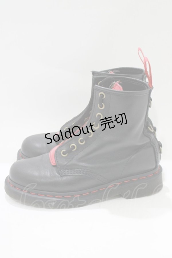 画像2: Dr.Martens （Getta Grip） / YOTR 8 EYE BOOT UK3(約22cm) ブラック×ポピーレッド H-25-10-23-1070-PU-SH-KB-ZH (2)