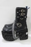 画像2: YOSUKE / 厚底エンジニアブーツ 22.5cm ブラック H-25-10-23-1072-PU-SH-KB-ZH (2)
