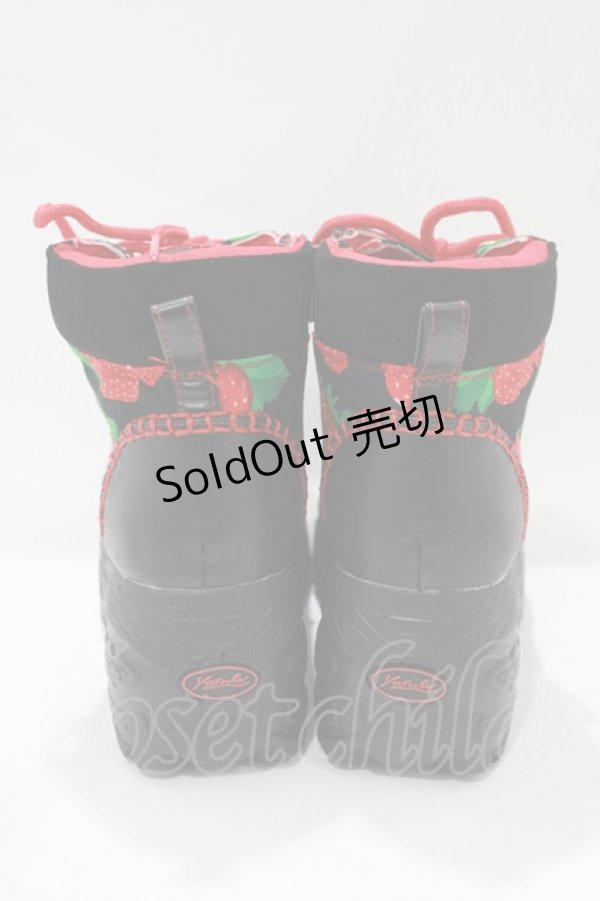 画像3: YOSUKE / 厚底レースアップブーツ S ブラックストロベリー H-25-10-23-1073-PU-SH-KB-ZH (3)