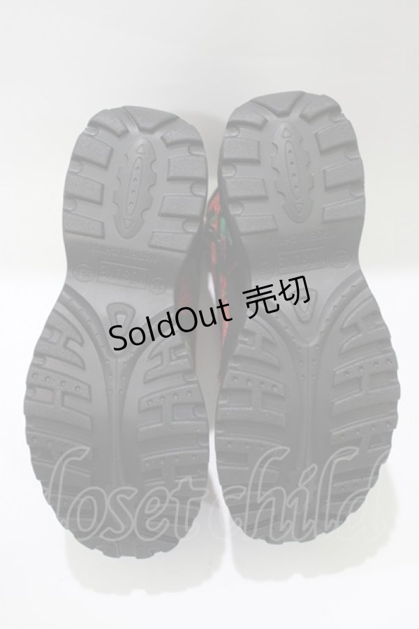 画像4: YOSUKE / 厚底レースアップブーツ S ブラックストロベリー H-25-10-23-1073-PU-SH-KB-ZH (4)