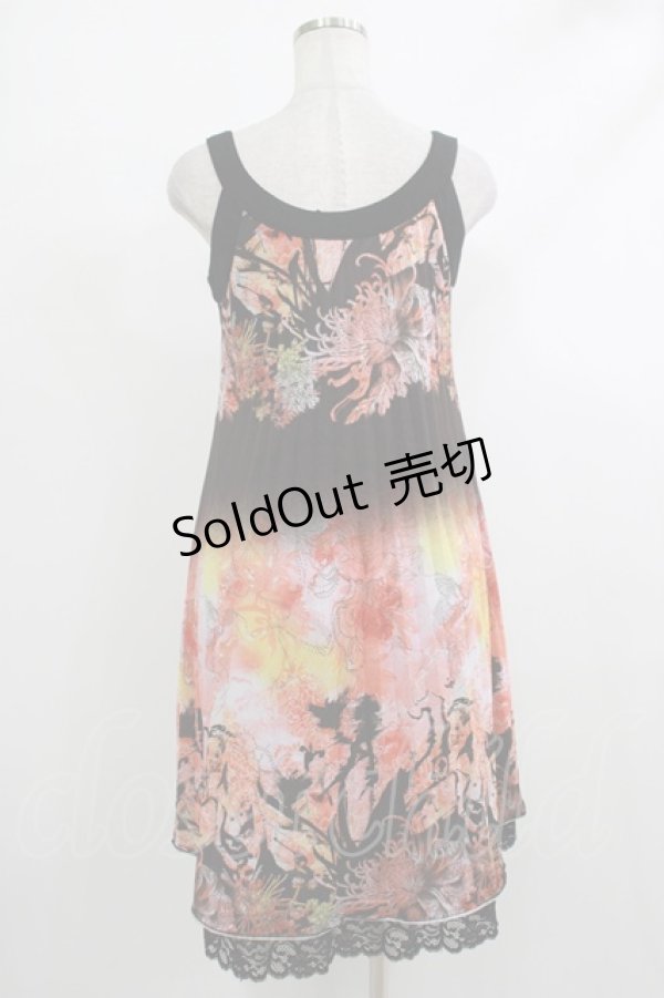 画像3: Ozz oneste / プリントプリーツノースリーブワンピース  黒 H-25-10-23-1012-OO-OP-KB-ZH (3)