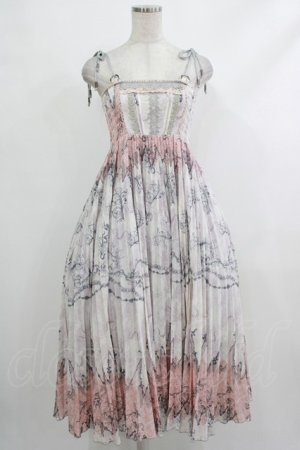 画像: OZZ ANGELO / プリーツロングキャミワンピース  オフグレー H-25-10-23-1002-OO-OP-KB-ZH