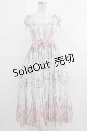 画像: OZZ ANGELO / プリーツロングキャミワンピース  オフグレー H-25-10-23-1002-OO-OP-KB-ZH