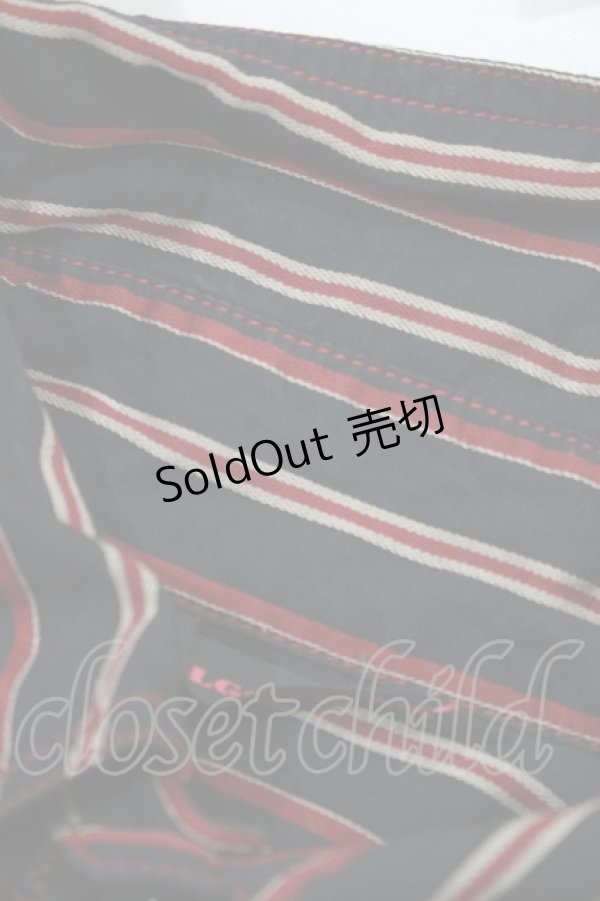 画像5: ALGONQUINS / ストライプフリルシャツワンピース F 黒 H-25-10-23-1014-AL-OP-KB-ZH (5)