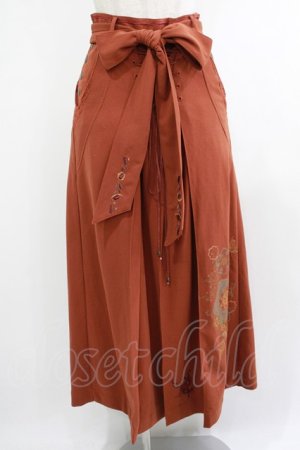 画像: Ozz oneste / 袴スカート  ブラウン H-25-10-23-1015-OO-SK-KB-ZH