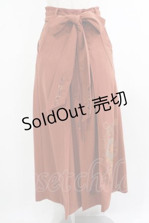 画像: Ozz oneste / 袴スカート  ブラウン H-25-10-23-1015-OO-SK-KB-ZH