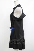 画像2: NieR Clothing / レイヤード風オフショルトップス  黒×青 H-25-10-23-1022-PU-TO-KB-ZH (2)