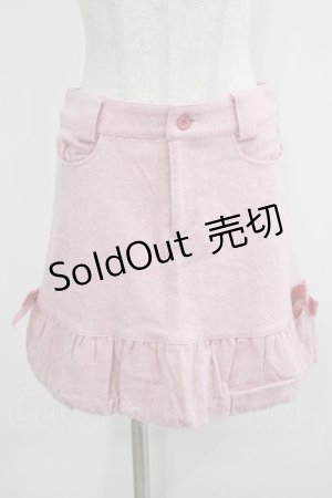 画像: Emily Temple cute / サイドリボンヘリンボーンスカート  ピンク H-25-10-23-1024-ET-SK-KB-ZH