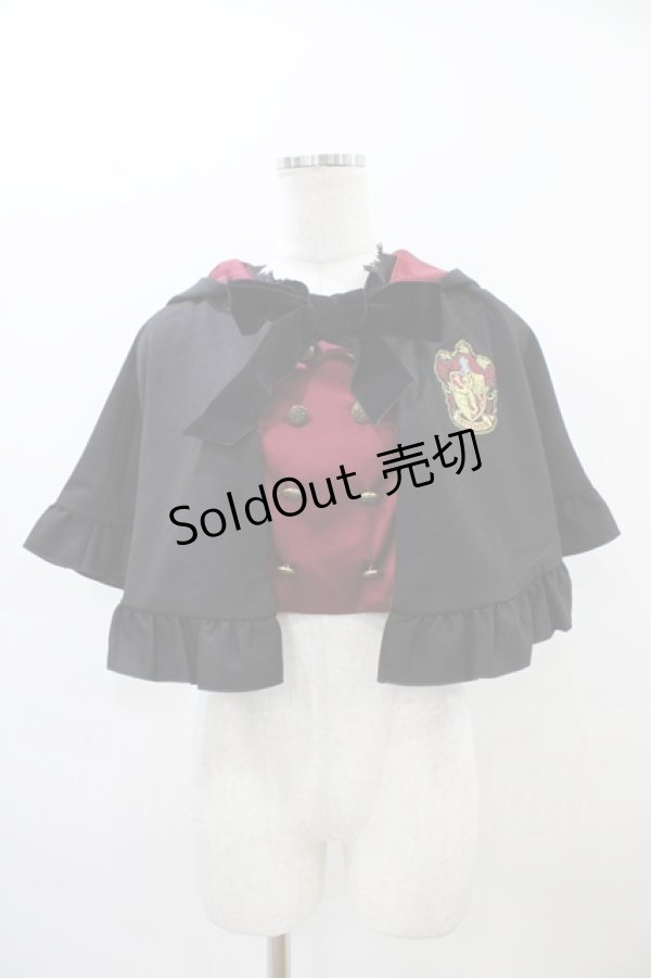 画像1: ATELIER PIERROT / ハリー・ポッター ダブルボタン2Wayケープ  グリフィンドール（レッド） H-25-10-23-2001-EL-JA-KB-ZH (1)