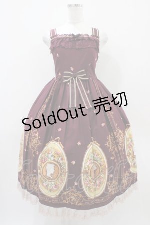 画像: Innocent World / 花の女神フローラハイウエストジャンパースカート M ボルドー H-25-10-24-1033-IW-OP-NS-ZH