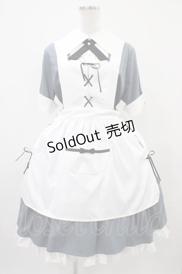 画像1: Nana Riot（海外ロリータブランド） / Edwardメイド ワンピースセット XL ブルー H-25-10-24-1037-0-OP-NS-ZH (1)