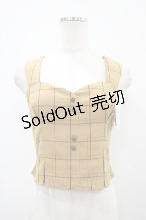 画像: an another angelus / チェック柄ビスチェ Free BEIGE H-25-10-24-1053-CA-TO-NS-ZH