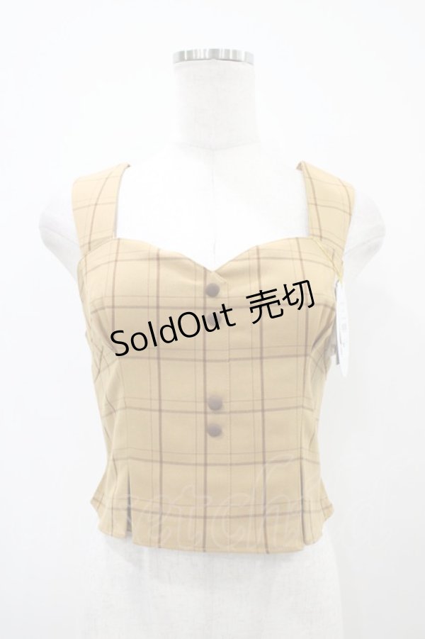 画像1: an another angelus / チェック柄ビスチェ Free BEIGE H-25-10-24-1053-CA-TO-NS-ZH (1)