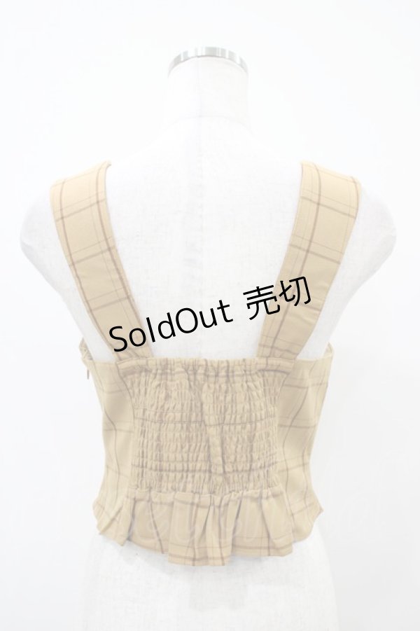 画像2: an another angelus / チェック柄ビスチェ Free BEIGE H-25-10-24-1053-CA-TO-NS-ZH (2)