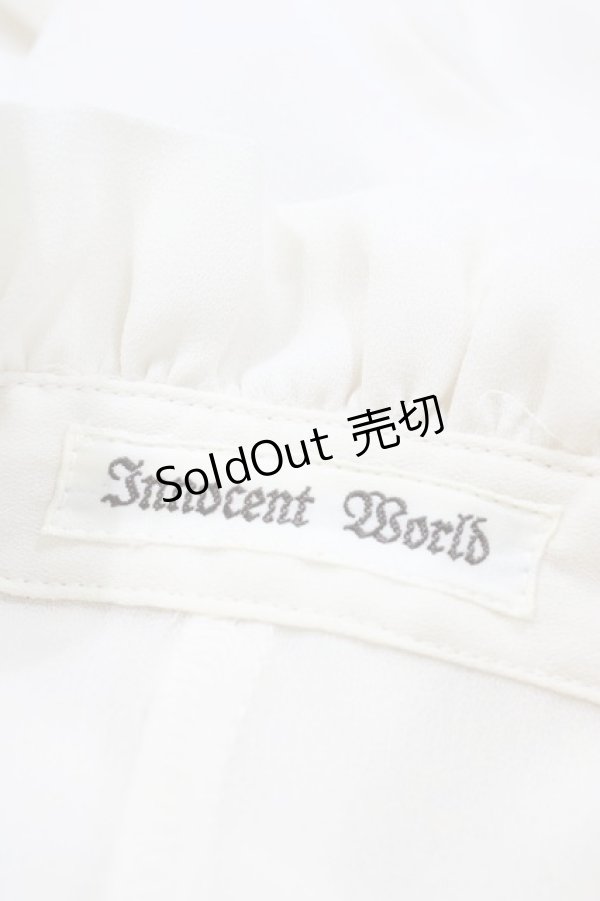 画像5: Innocent World / スタンドカラーリボンブラウス M 生成り H-25-10-24-1055-IW-BL-NS-ZH (5)