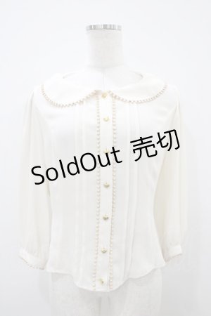 画像: Innocent World / ハートボタンブラウス M 生成り/ゴールド H-25-10-24-1063-IW-BL-NS-ZH