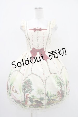 画像: Innocent World / 赤ずきんハイウエストジャンパースカート M 生成り H-25-10-24-1024-IW-OP-NS-ZH