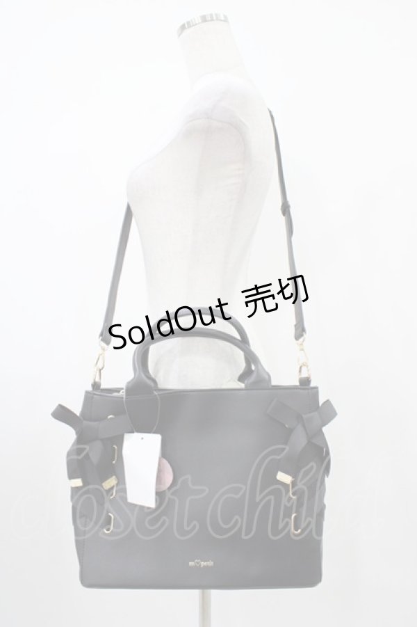 画像1: m petit by misako / AMレースアップ2WAY  ブラック H-25-10-24-1003-LO-BG-NS-ZH (1)