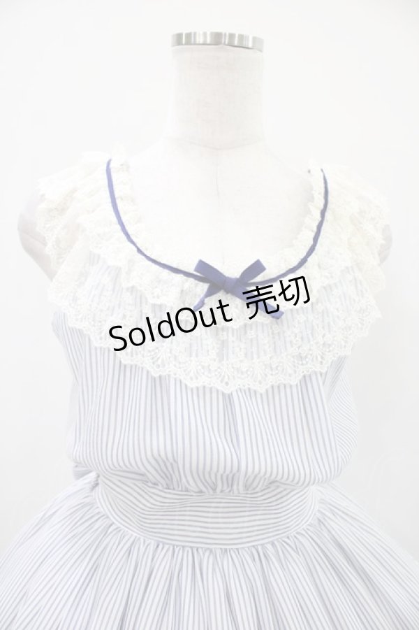 画像4: Innocent World / シャロンジャンパースカート Free オフ/ブルー H-25-10-24-1025-IW-OP-NS-ZH (4)