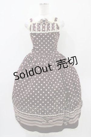 画像: Innocent World / 水玉ヨークジャンパースカート L ボルドー H-25-10-24-1031-IW-OP-NS-ZH