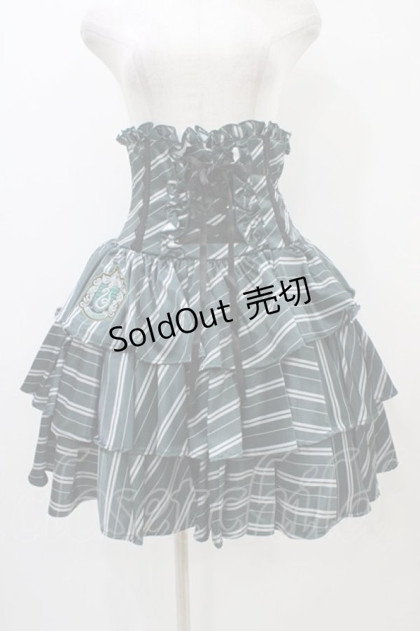 画像1: ATELIER PIERROT / ハリー・ポッター フリルコルセットスカート  スリザリン（グリーン） H-25-10-24-2001-EL-SK-KB-ZH (1)