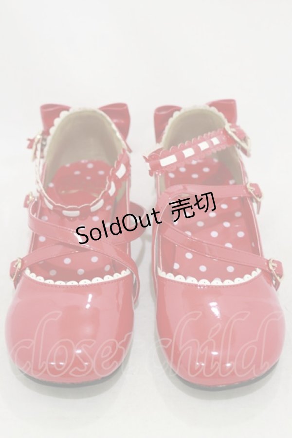 画像1: Angelic Pretty / 発表会シューズ L レッド H-25-10-25-003-AP-SH-NS-ZH (1)