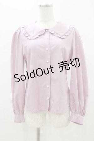 画像: Ank Rouge / パールボタンフリル襟ブラウス M ピンク H-25-10-25-042-CA-BL-NS-ZH