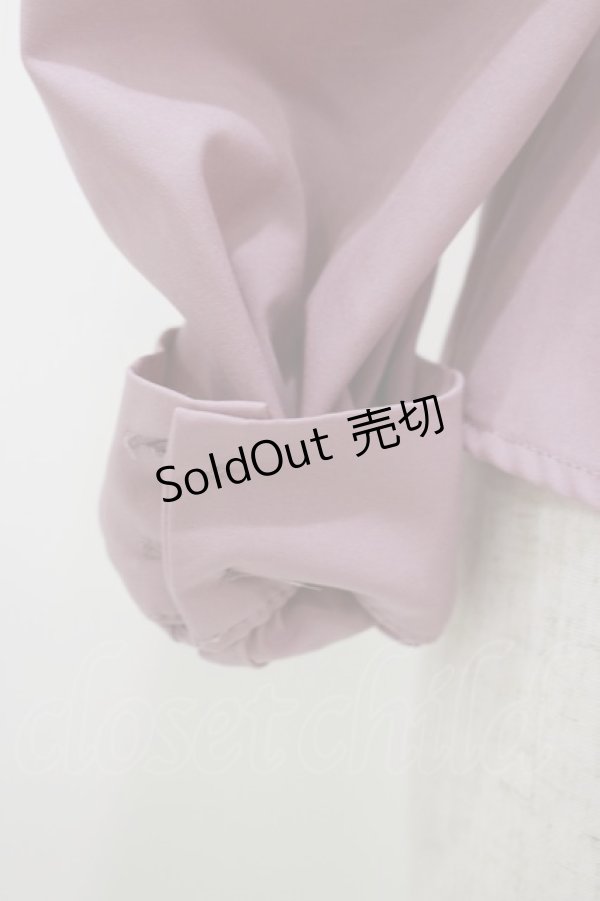 画像3: Ank Rouge / パールボタンフリル襟ブラウス M ピンク H-25-10-25-042-CA-BL-NS-ZH (3)