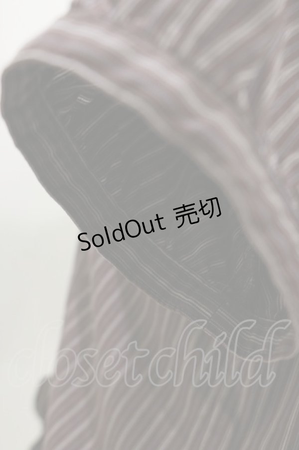 画像3: Amavel / ホルン付ストライプリボンタイブラウス Free ブラウン H-25-10-25-044-CA-BL-NS-ZH (3)